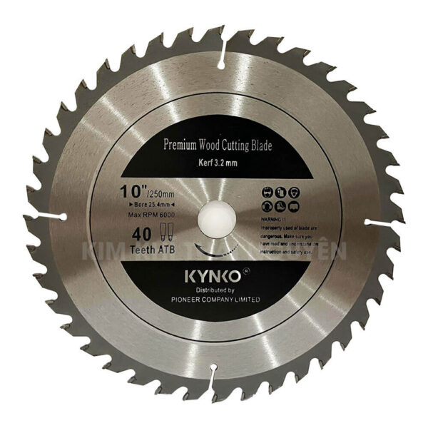 LƯỠI CƯA GỖ 40 RĂNG 250mm KYNKO