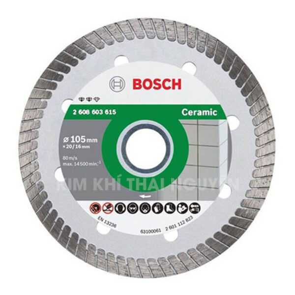 Đĩa cắt kim cương Turbo 105mm ceramic Bosch 2608603615